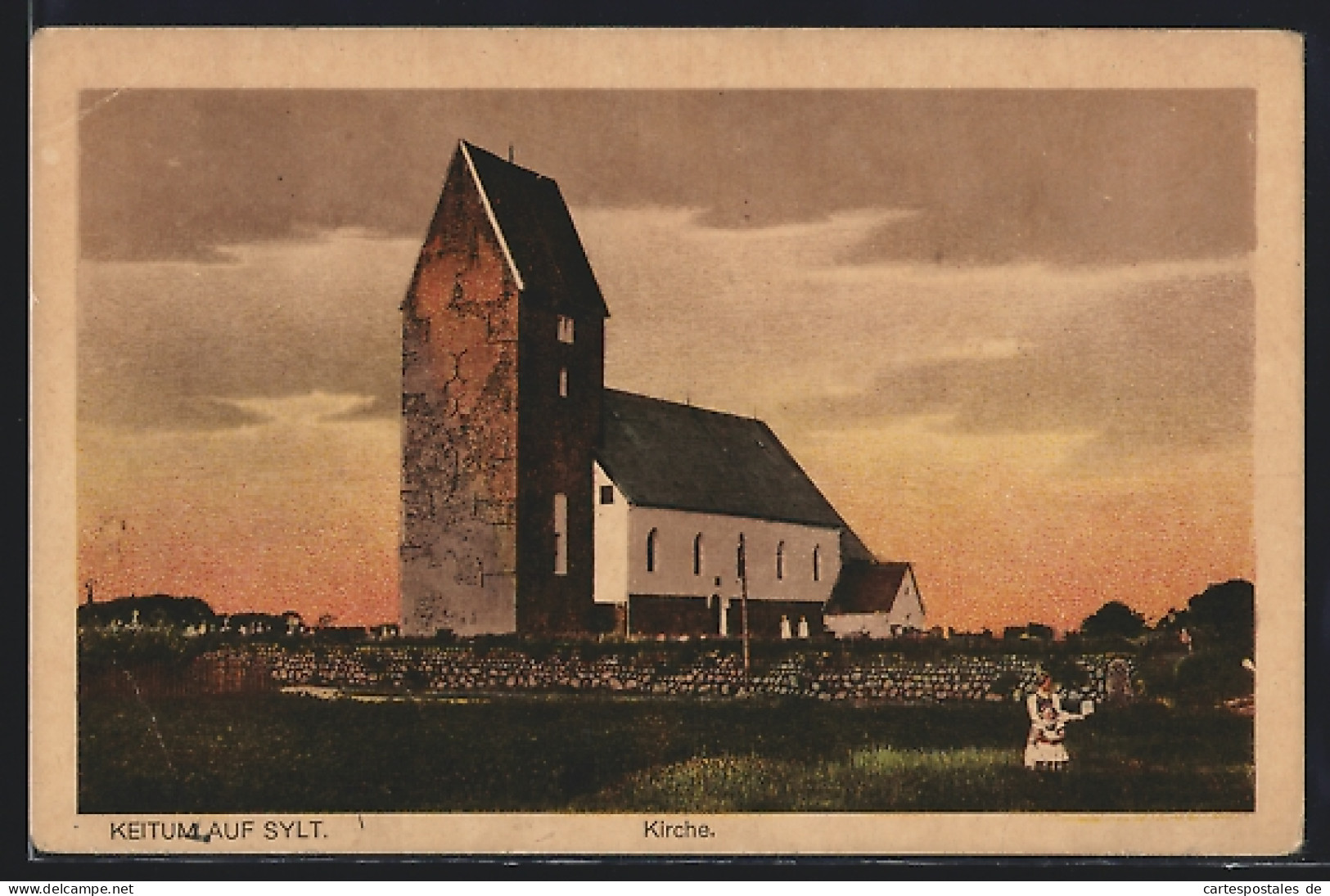 AK Keitum A. Sylt, Blick Auf Die Kirche  - Sylt