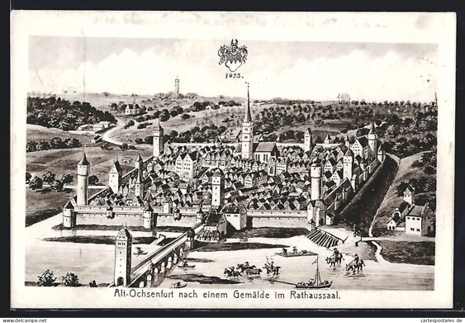 Künstler-AK Ochsenfurt / Main, Alt-Ochsenfurt Nach Einem Gemälde Im Rathaussaal  - Ochsenfurt