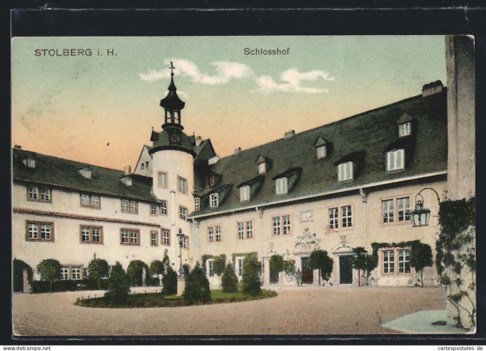 AK Stolberg I. H., Partie Im Schlosshof  - Stolberg (Harz)