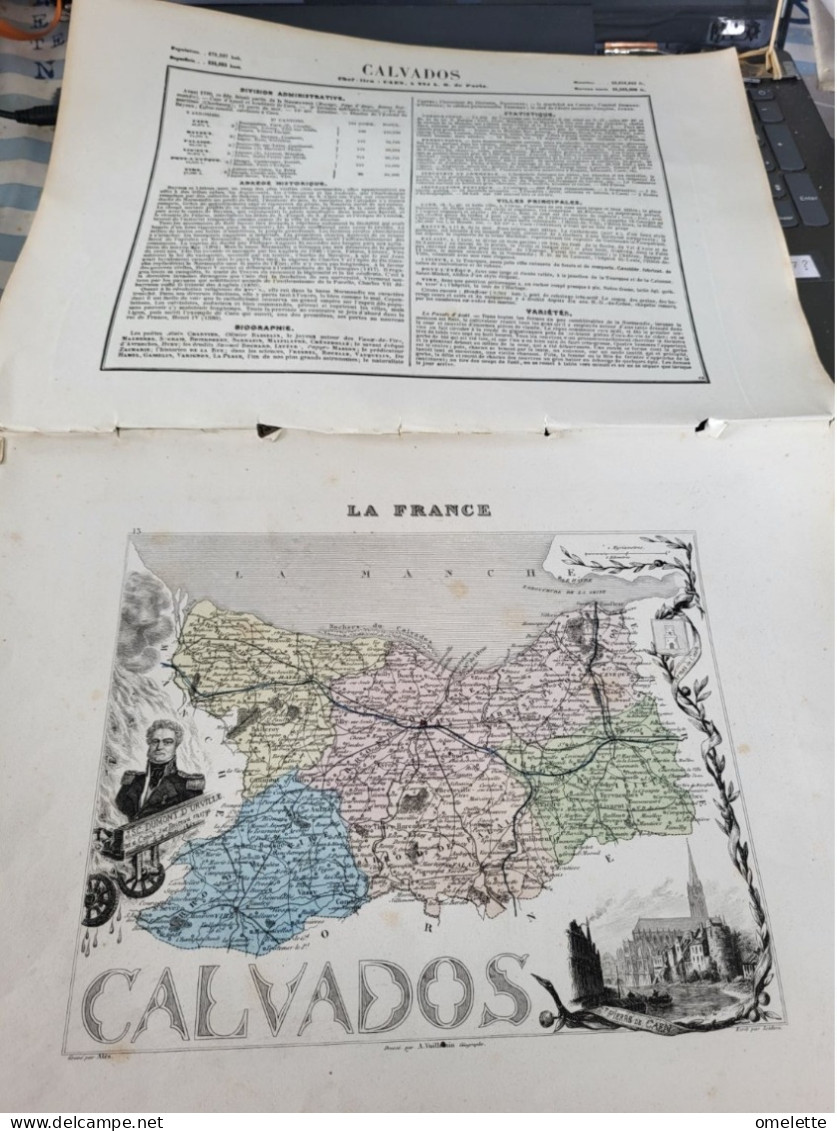 CALVADOS /DIVISION ADMINISTRATIVE/ABREGE HISTORIQUE/BIOGRAPHIE/STATISTIQUE/VILLES PRINCIPALES/TRADITION - Geographische Kaarten