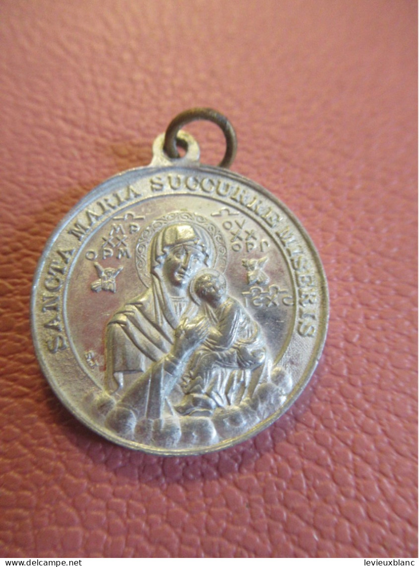 Médaille Religieuse Ancienne/Pape "Pius XI Pont.Max."/ Vierge "Sancta Maria Succurre Miseris... / Début  XXème    MDR34 - Religion &  Esoterik