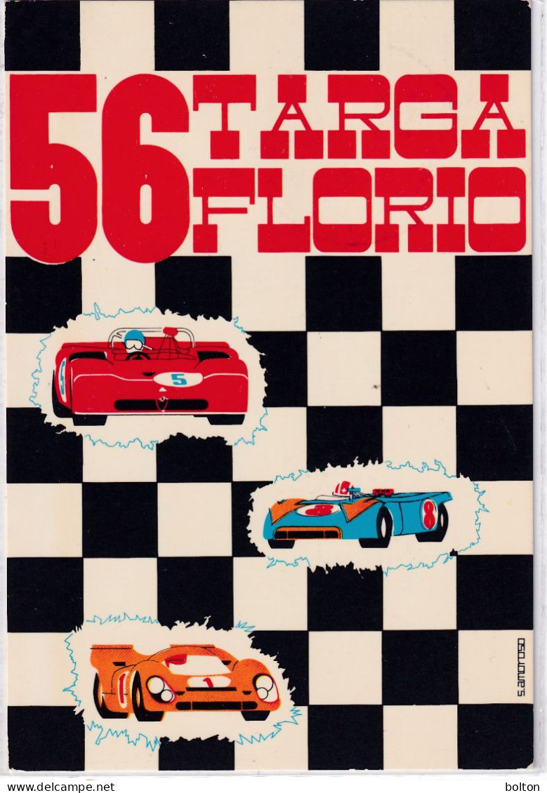 1972 Cartolina Ufficiale Co Annullo Speciale Figurato 56° TARGA FLORIO - Cars