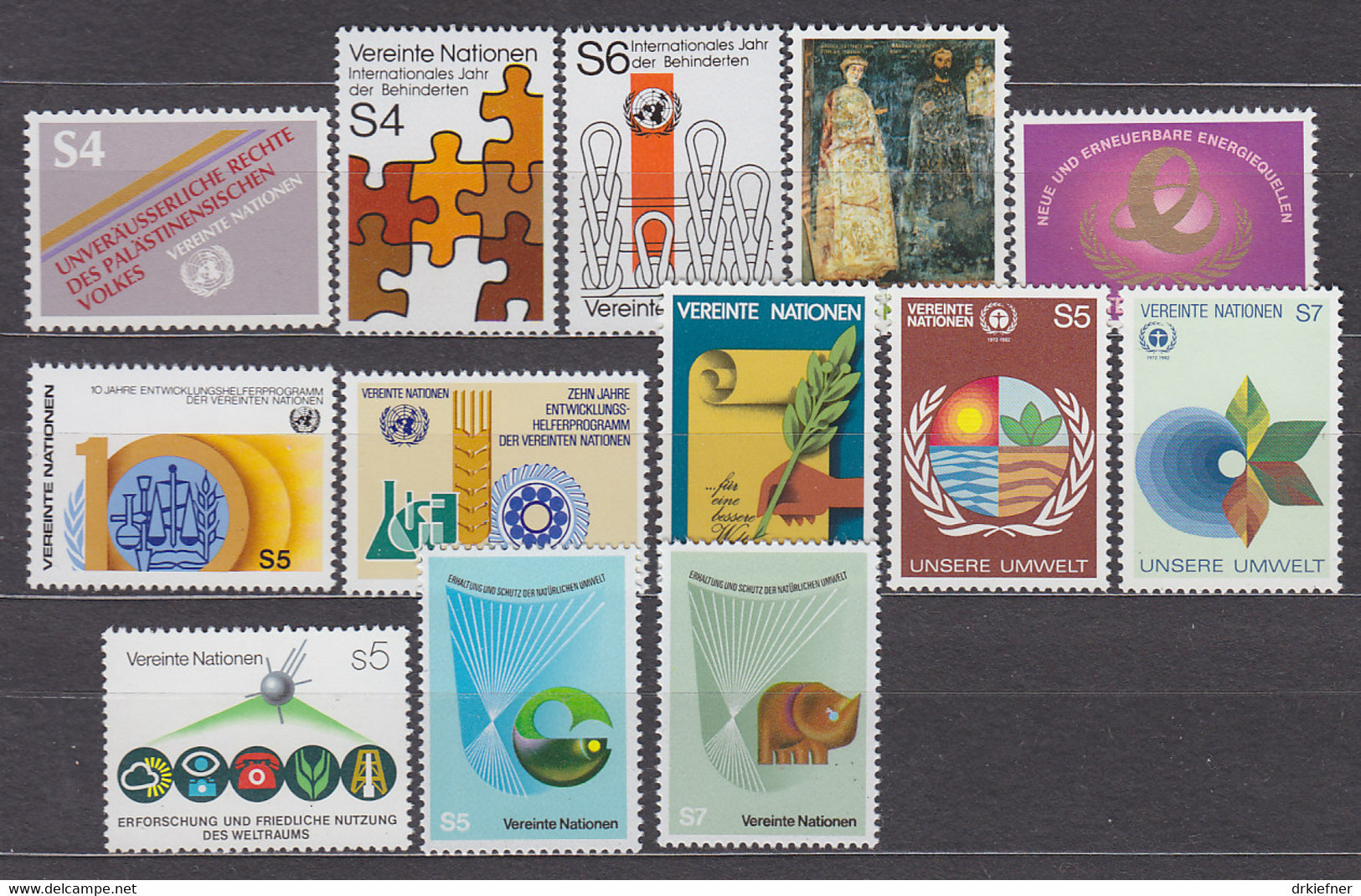 UNO WIEN  Jahrgang 1981-1982 Postfrisch **, 16-28 Komplett - Unused Stamps