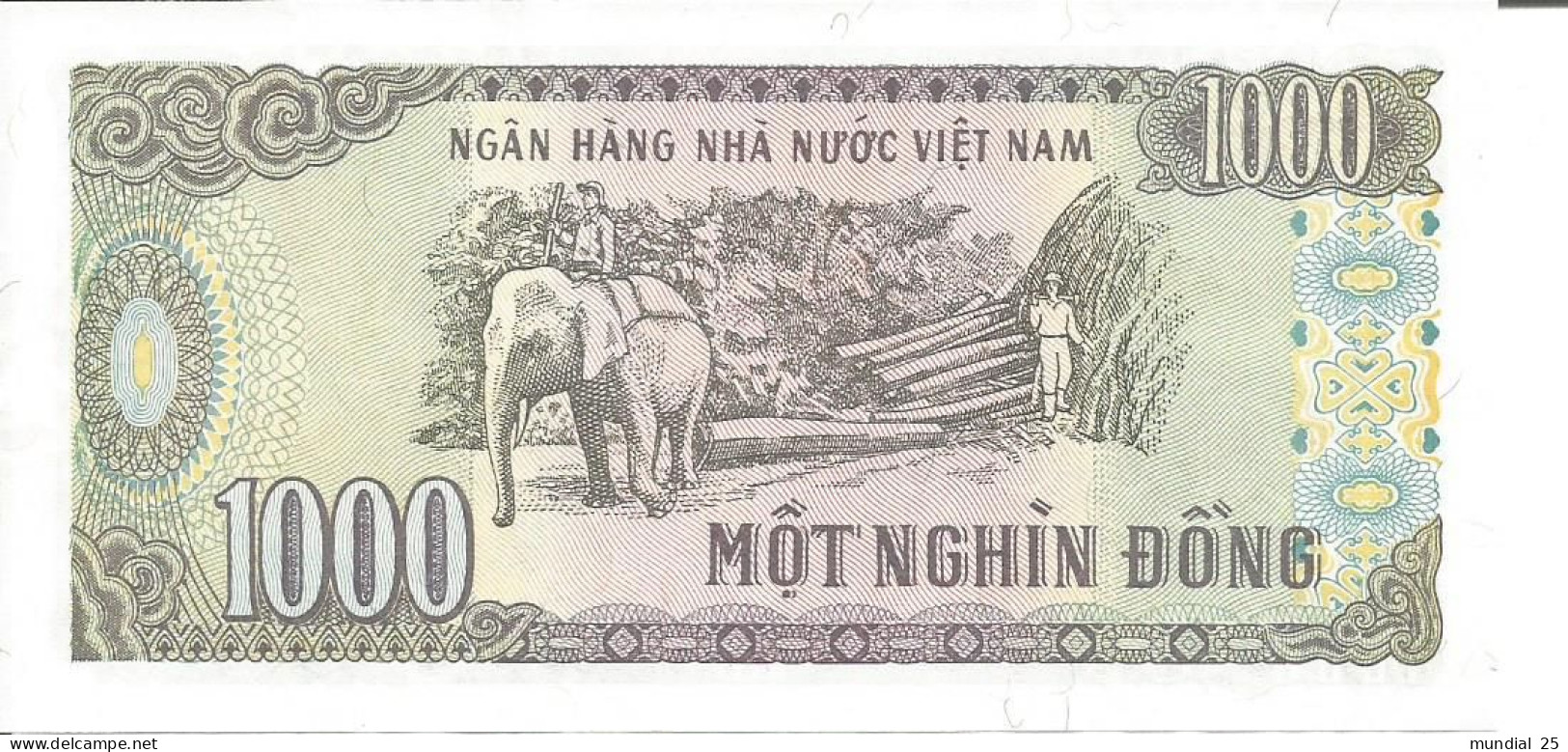 3 VIETNAM NOTES 1.000 DONG 1988 - Viêt-Nam