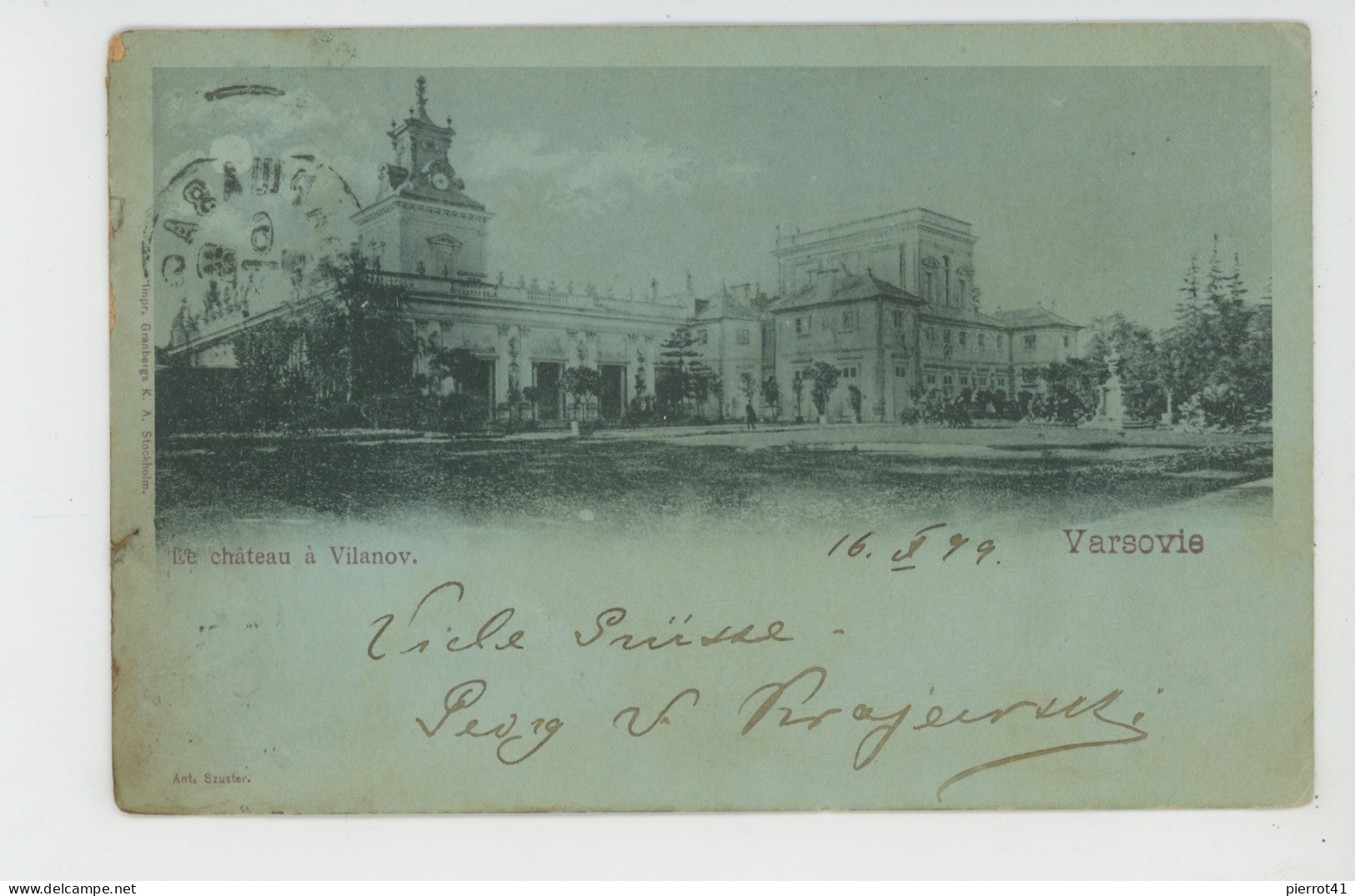 POLOGNE - POLEN - WARSZAWA - Le Château à VILANOV (1899) - Pologne