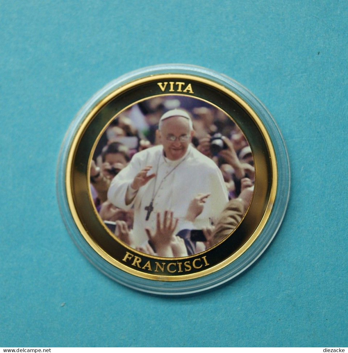 Vatikan Medaille Das Leben Des Papst Franziskus In Farbe PP (MZ1215 - Non Classés
