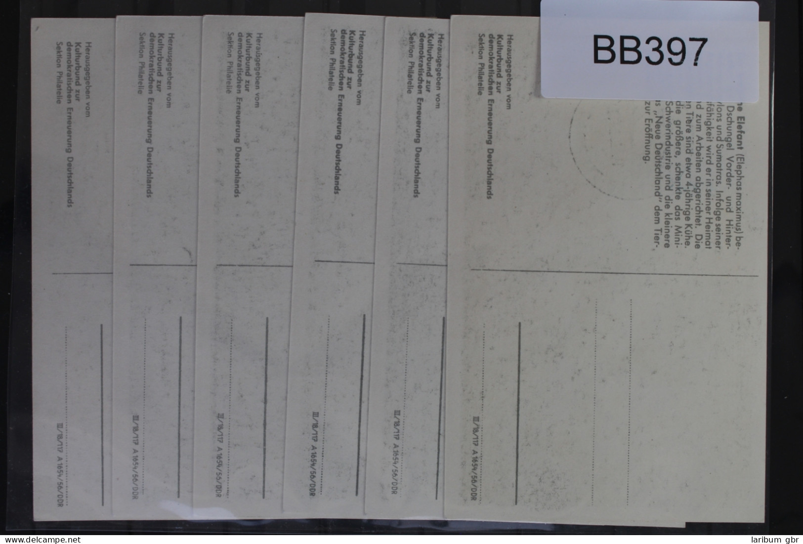 DDR 551-556 Auf Postkarte Als Einzelfrankatur #BB397 - Autres & Non Classés