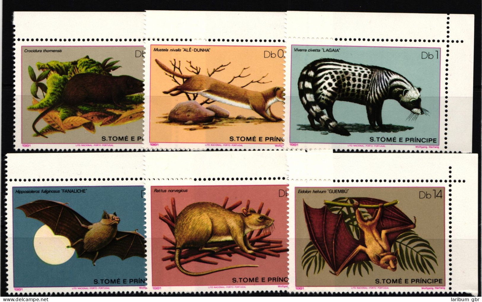 Sao Tome 673-678 Postfrisch Wildtiere #HR516 - São Tomé Und Príncipe