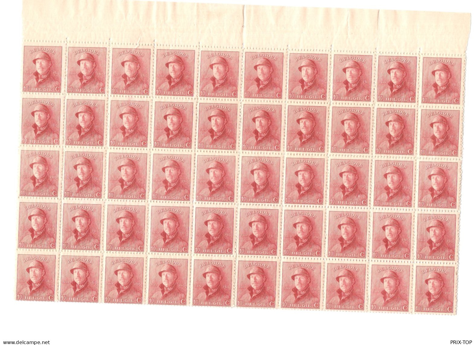 TP 168 Albert Casqué Feuille De 100 Sans Bords - Unused Stamps