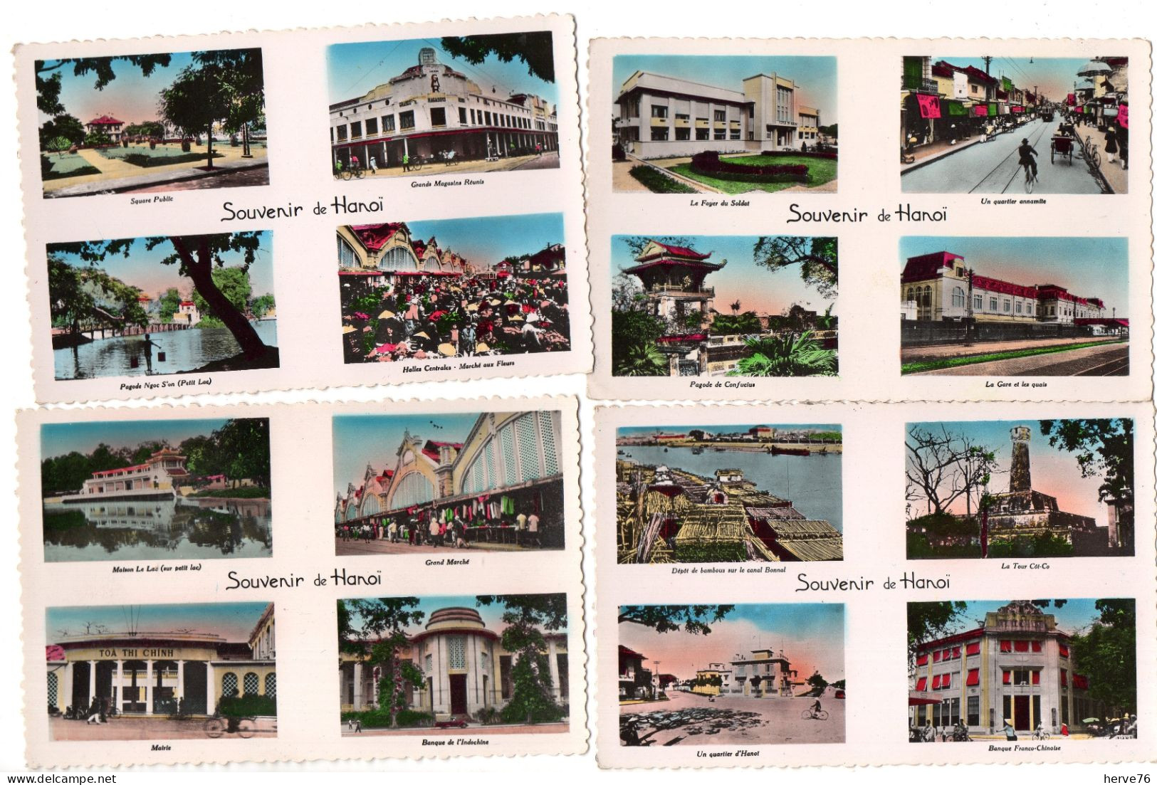 LOT 11 CPSM - VIET-NAM - VIETNAM - INDOCHINE - Souvenir De HANOI - Multivues - Vietnam