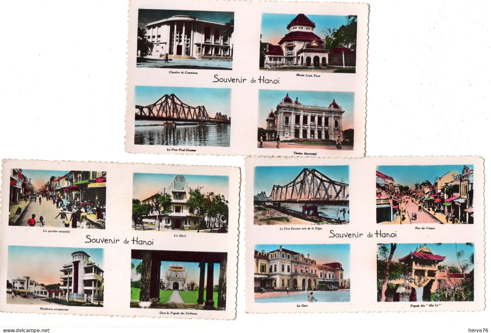 LOT 11 CPSM - VIET-NAM - VIETNAM - INDOCHINE - Souvenir De HANOI - Multivues - Viêt-Nam