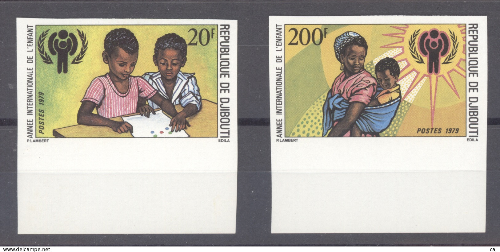 Djibouti  -  Non Dentelés  :  Yv 495-96  **  Enfants - Gibuti (1977-...)