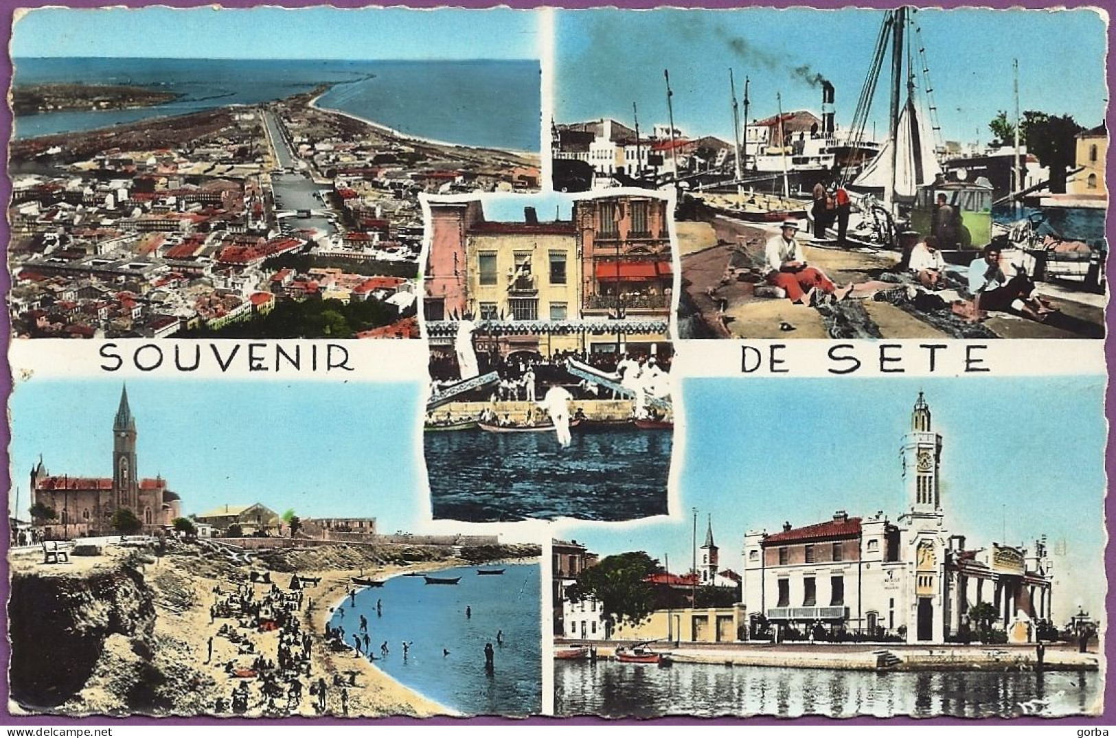 *6 CPA - 34 - SETE - Souvenir - Multivues - N Et B Et Couleur - Sete (Cette)