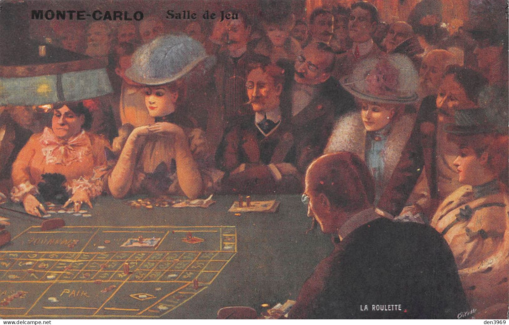 MONTE-CARLO (Monaco) - Salle De Jeu - La Roulette - Oilette Série 991, Raphaël Tuck Et Fils - Illustrateur Inconnu - Monte-Carlo