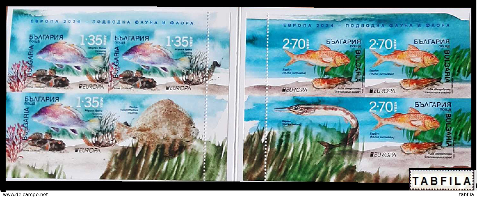 BULGARIA - 2024 - Europa-CEPT - Marine Flora And Fauna - Book - MNH - Nuevos