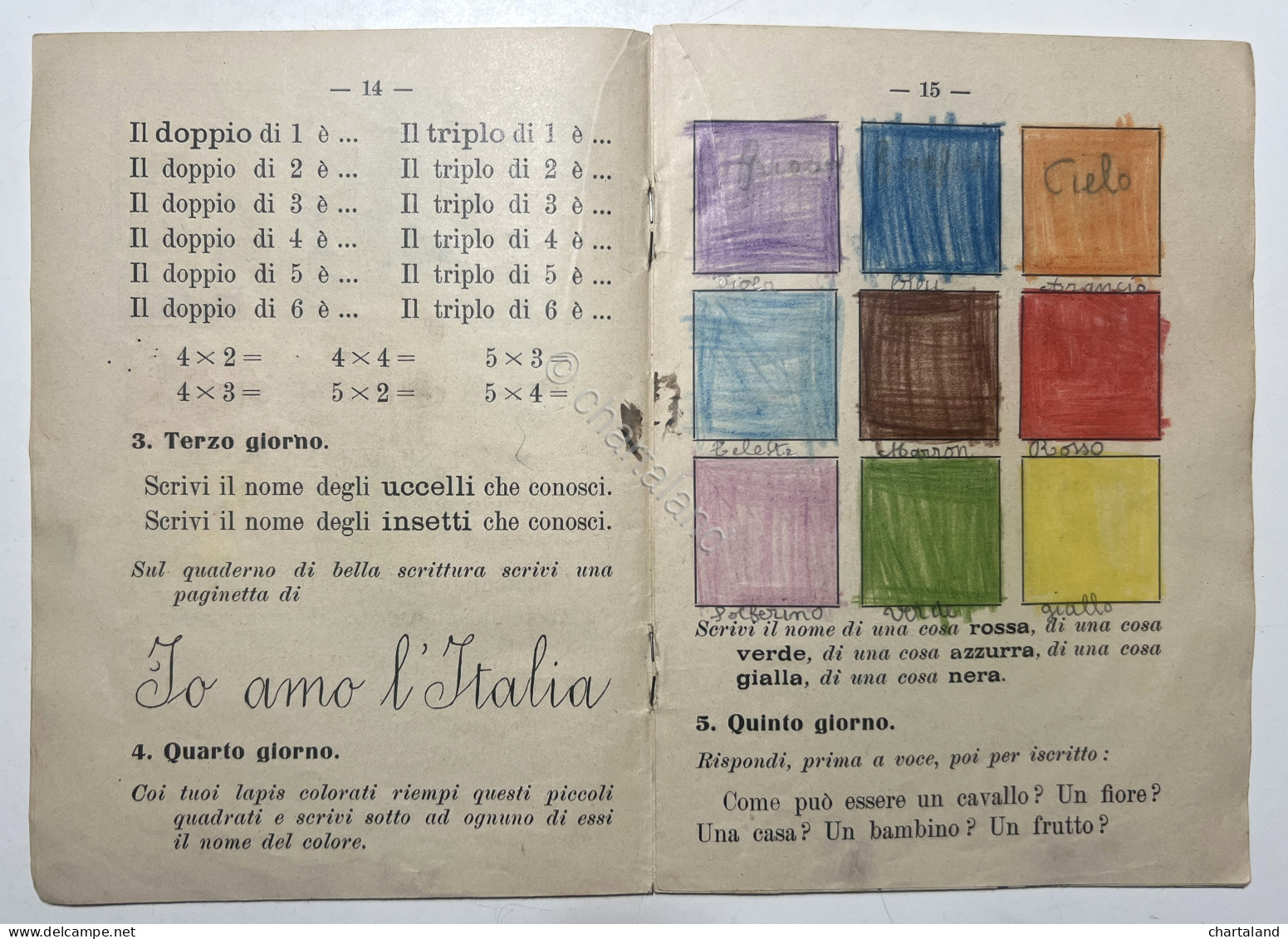 Libri Ragazzi - A. Plata - Compiti Per Le Vacanze: Classe Prima - Ed. 1933 - Other & Unclassified