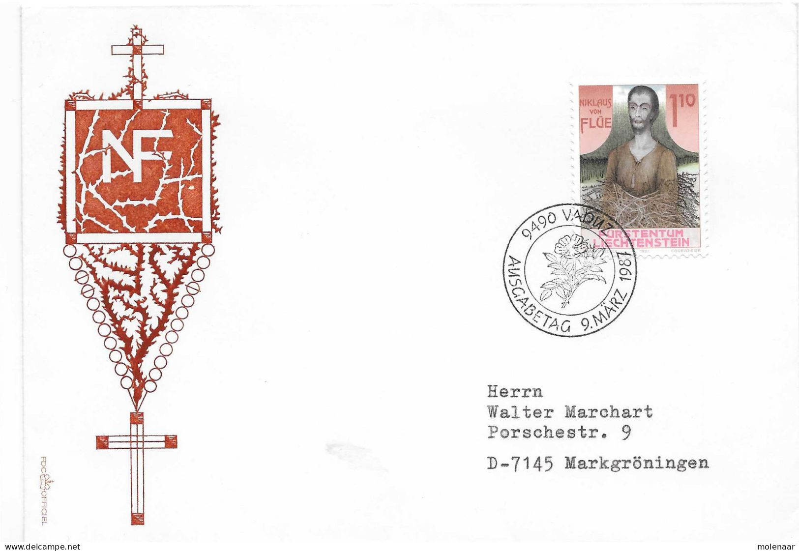 Postzegels > Europa > Liechtenstein > 1981-90 > Brief Met  No. 922 (17598) - Briefe U. Dokumente