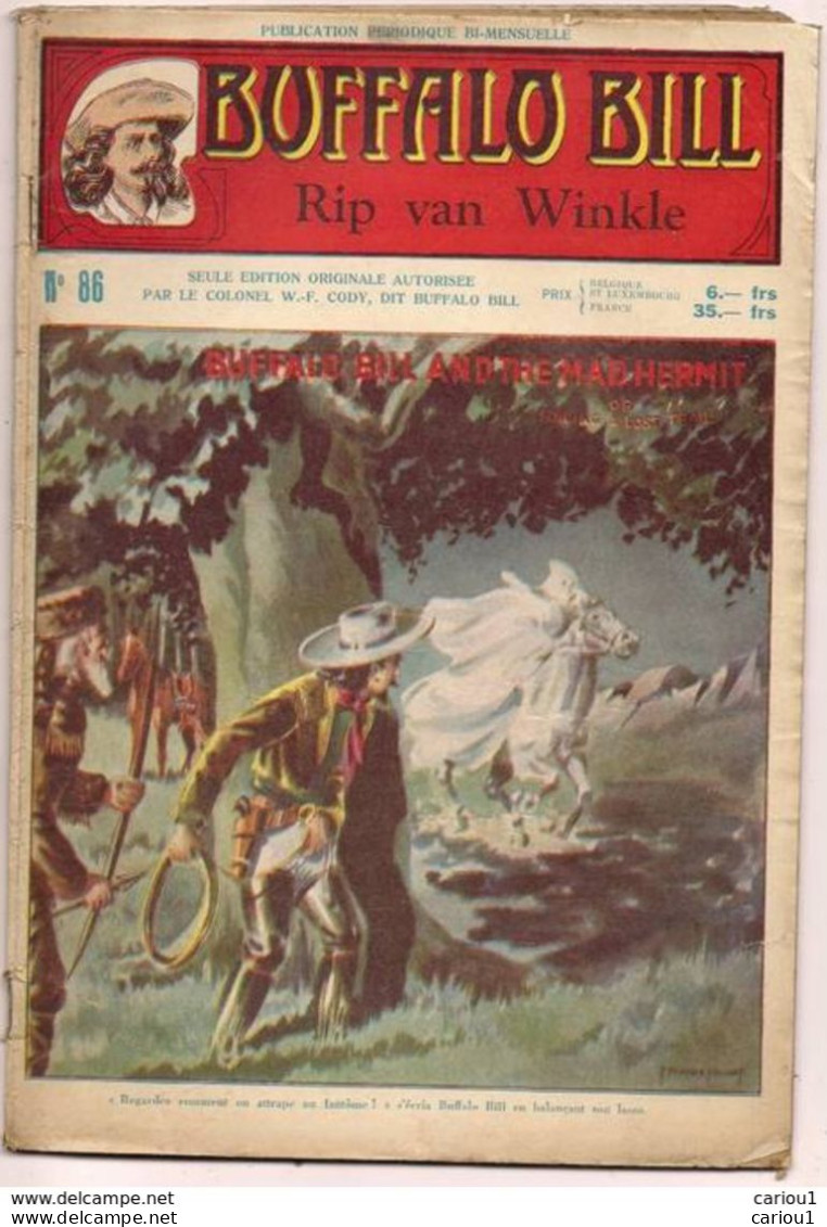 C1  BUFFALO BILL Atlas # 86 Rip Van Winkle WESTERN Port Inclus France - 1901-1940