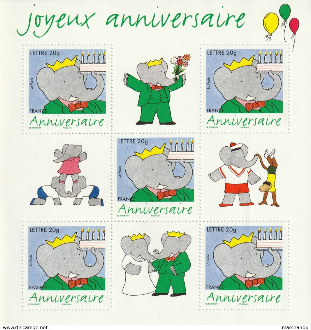 France 2006 Anniversaire Bande Dessinée 75 Ans De L éléphant Babar Bloc Feuillet N°100 Neuf** - Ongebruikt