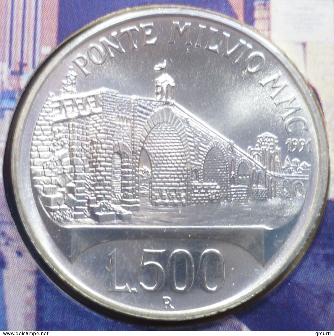 Italia - 500 Lire 1991 - 2100° Edificazione Di Ponte Milvio - Gig# 445 - KM# 147 - 500 Lire
