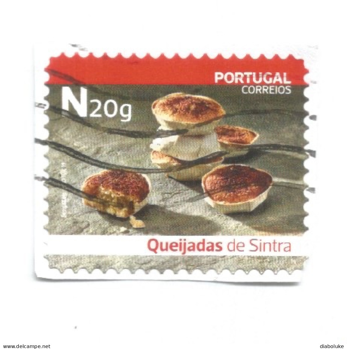 (PORTUGAL) 2019, TRADITIONAL DESSERTS, QUEIJADAS DE SINTRA  - Used Stamp - Oblitérés