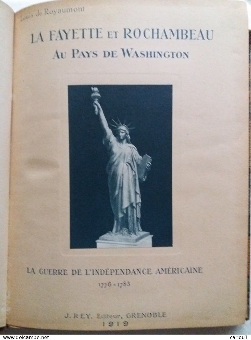 C1 USA Royaumont LA FAYETTE ROCHAMBEAU Pays WASHINGTON Independance 1919 RELIE - 1901-1940