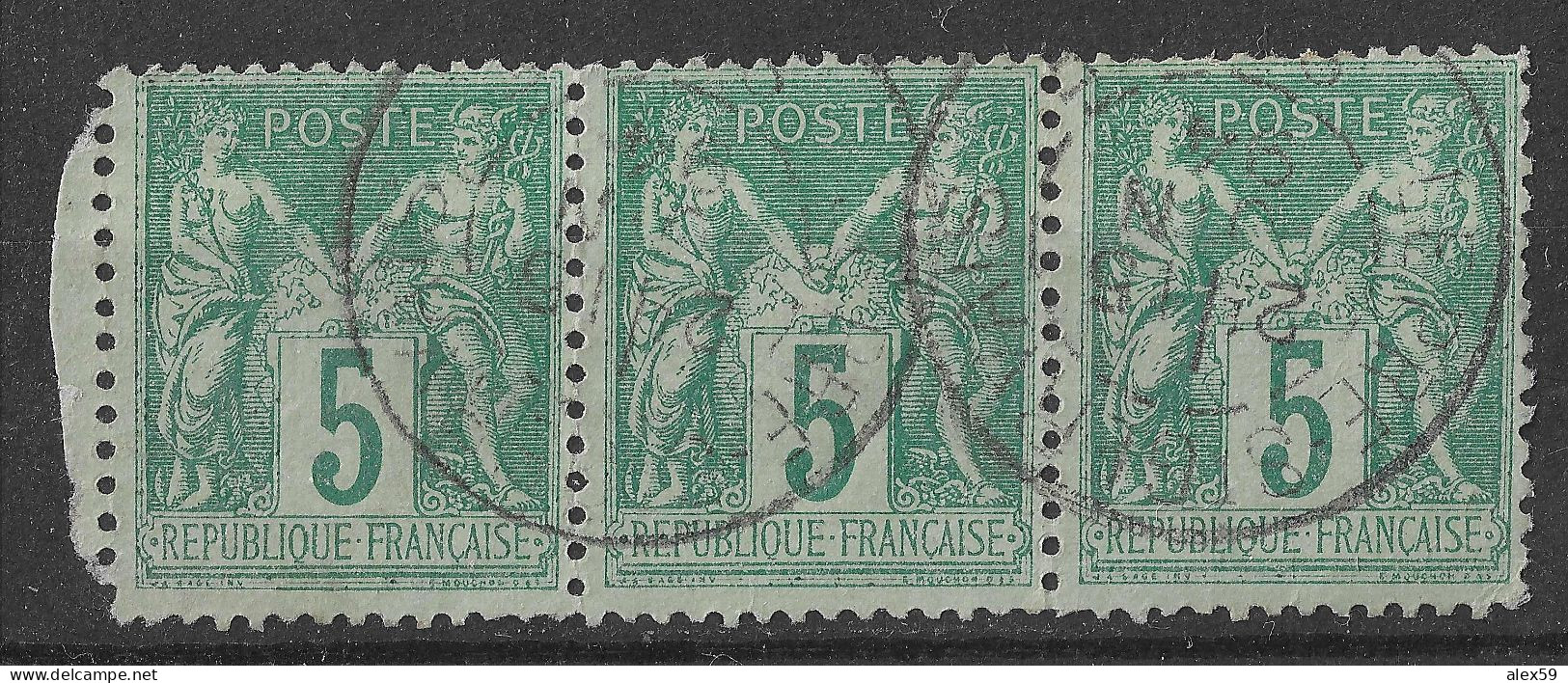 Lot N°74 N°75, Oblitéré Cachet A Date Triple LE PRE-St-GERVAIS Seine-St-Denis - 1876-1898 Sage (Type II)