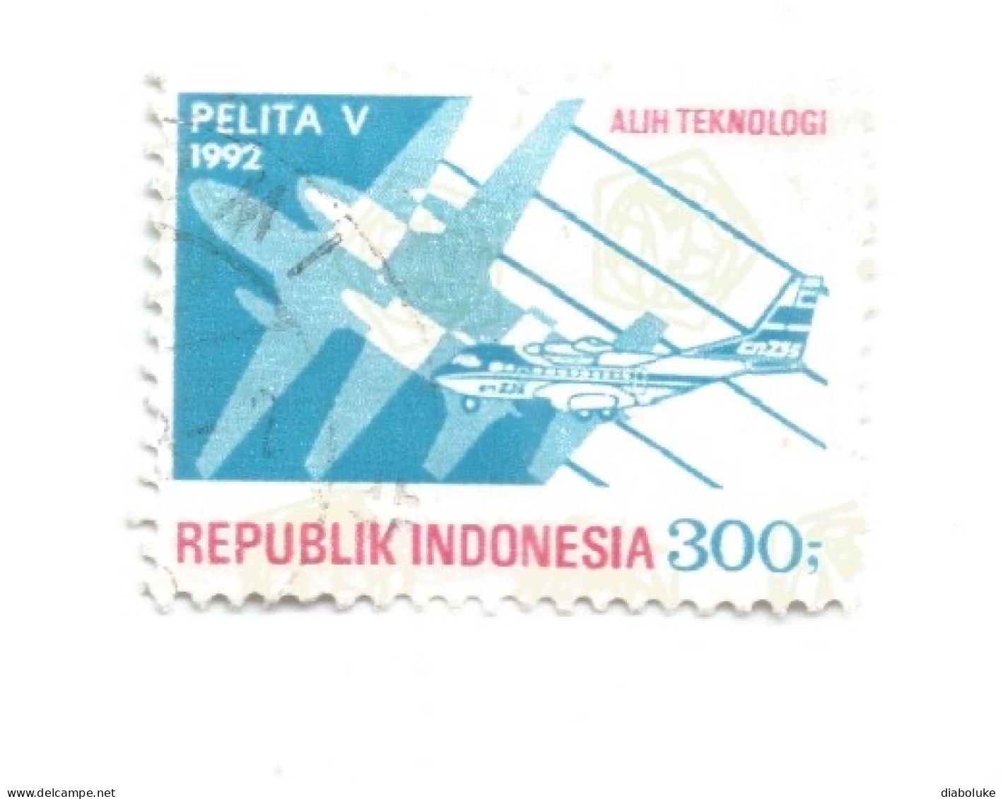 (INDONESIA) 1992, AVIATION TECHNOLOGY  - Used Stamp - Indonesien