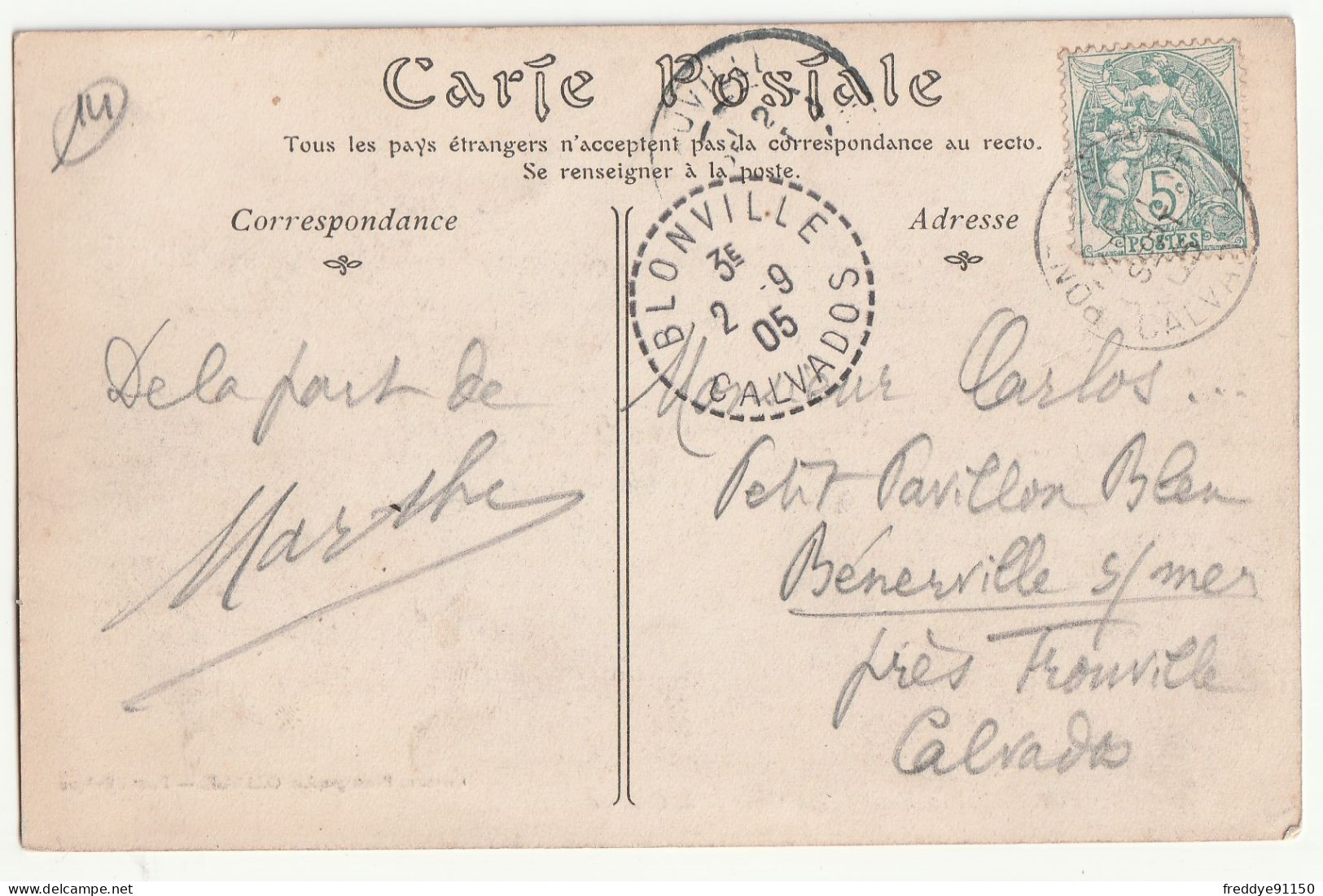 14 . PONT L'EVEQUE . LES BORDS DE LA CALONNE . 1905 - Pont-l'Evèque