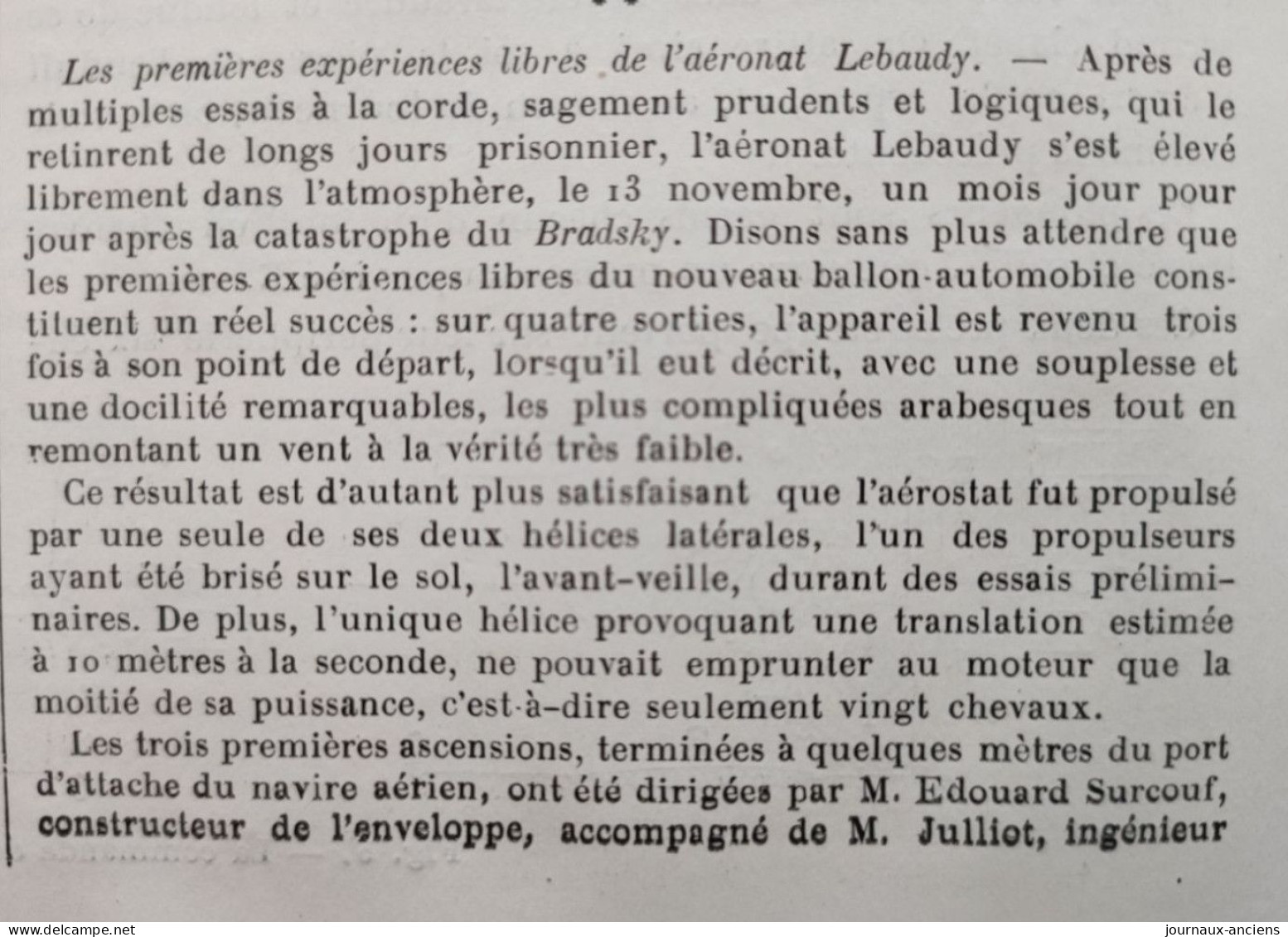 1902 Revue Ancienne Automobile " LA LOCOMOTION " Voiture SERPOLLET - Concours de L'Automobile Club - Santos Dumont