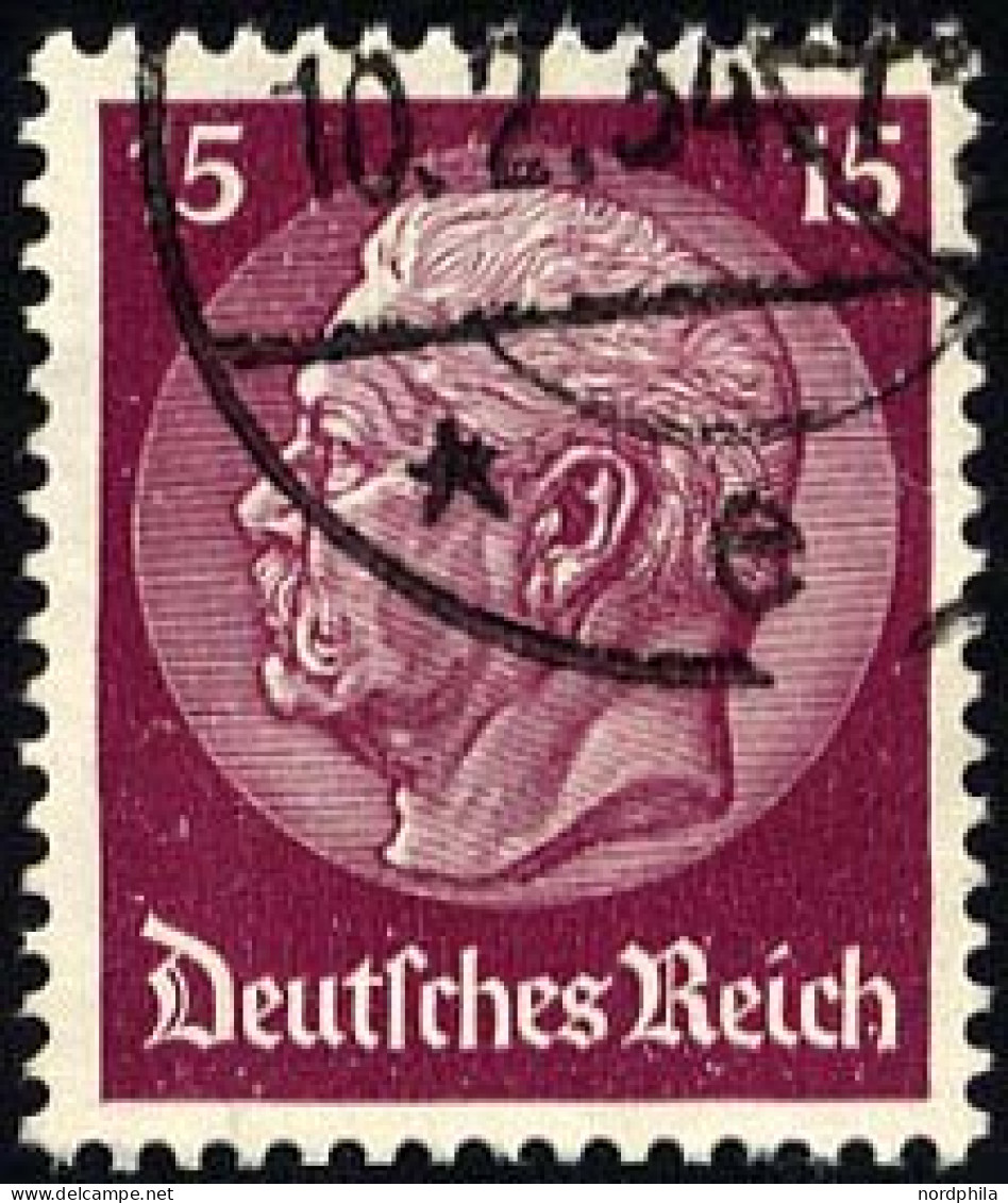 Dt. Reich 488 O, 1933, 15 Pf. Hindenburg, Wz. 2, Pracht, Mi. 35.- - Gebraucht