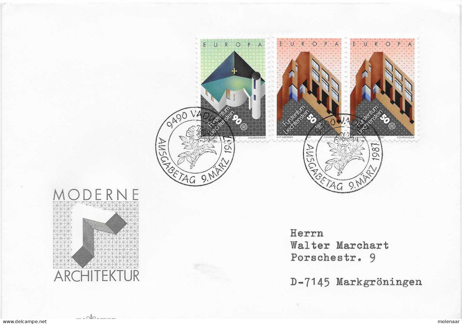 Postzegels > Europa > Liechtenstein > 1981-90 > Brief Met  2x No. 920 En 921 (17604) - Briefe U. Dokumente