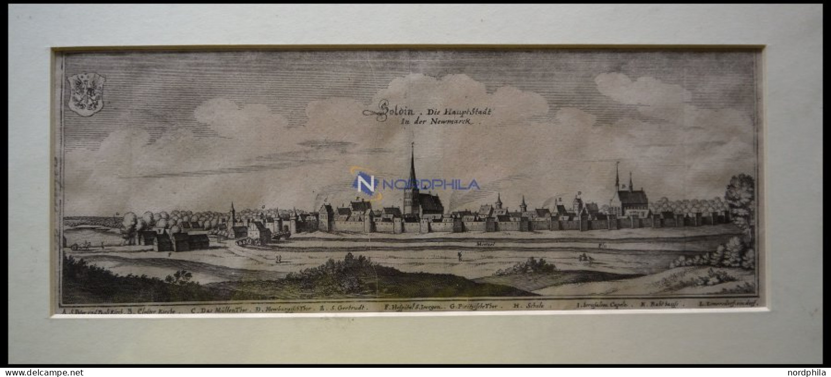 SOLDIN/NEUMARKT, Gesamtansicht, Kupferstich Von Merian Um 1645 - Prenten & Gravure