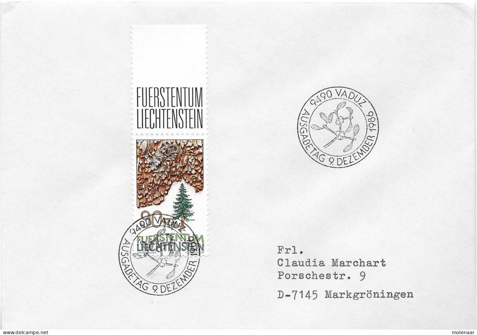 Postzegels > Europa > Liechtenstein > 1981-90 > Brief Met  No. 918 (17605) - Covers & Documents