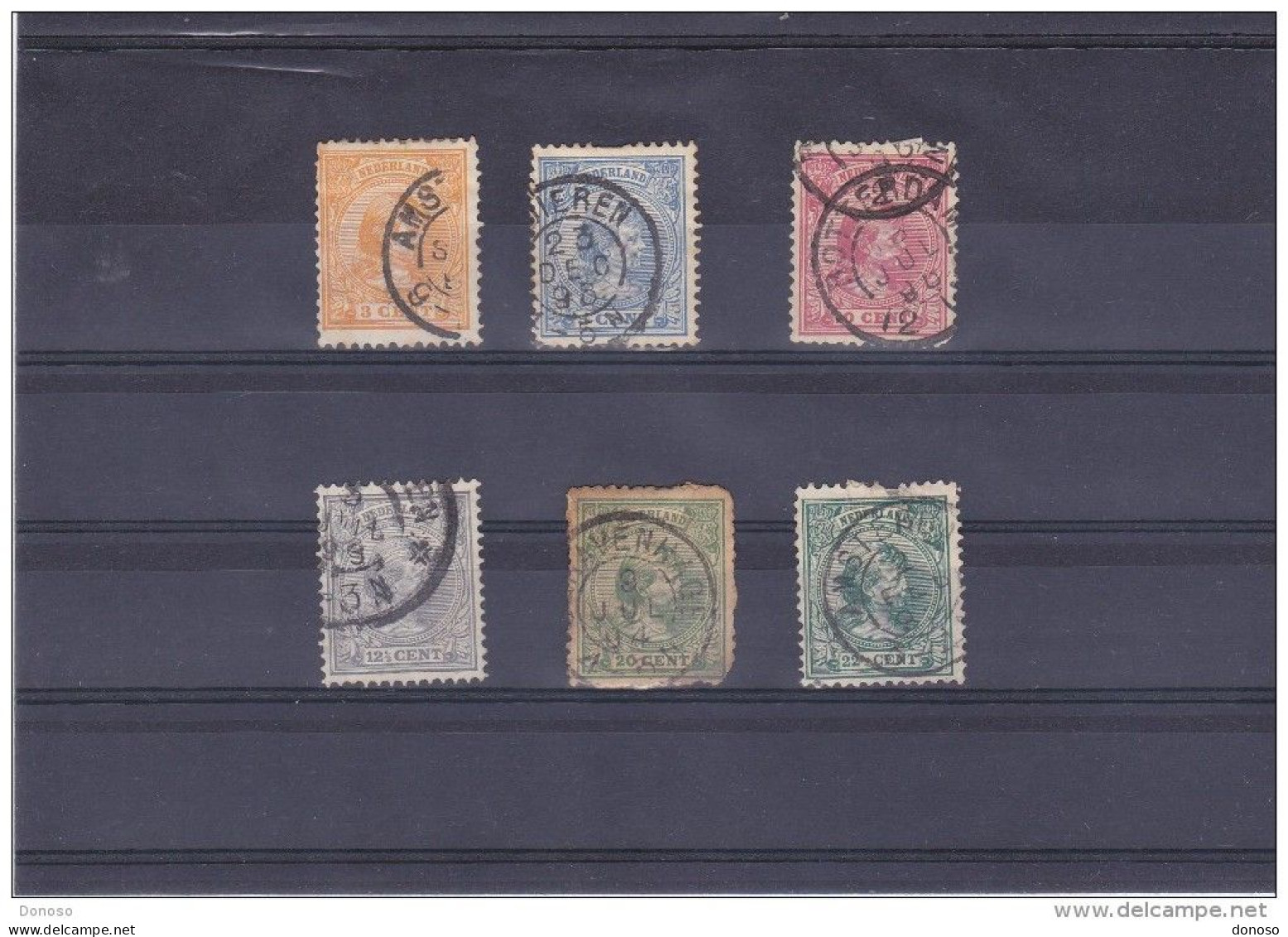 PAYS BAS 1891 Yvert 34-35 + 37-38 + 40-41 Oblitéré, Used  Cote : 26.80 Euros - Used Stamps