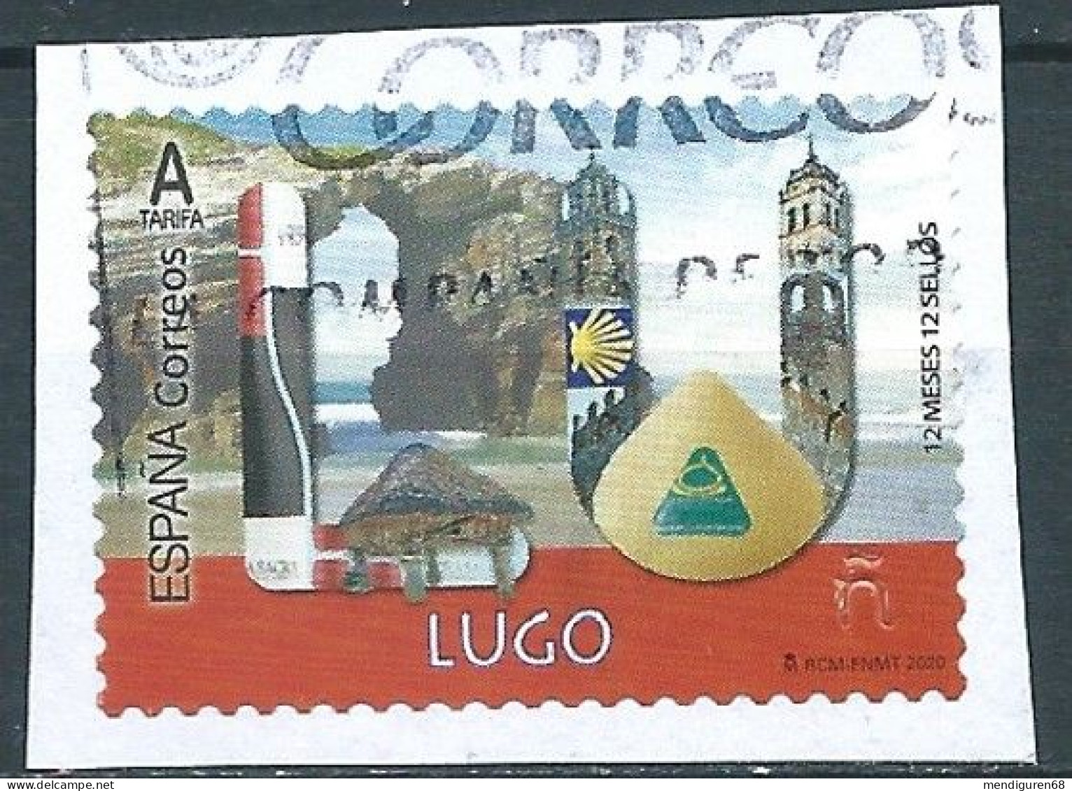 ESPAGNE SPANIEN SPAIN ESPAÑA 2020 12 MONTHS MESES 12 STAMPS SELLOS: LUGO USED ED 5369 MI 5469 YT 5173 SC 4407 SG 5421 - Used Stamps