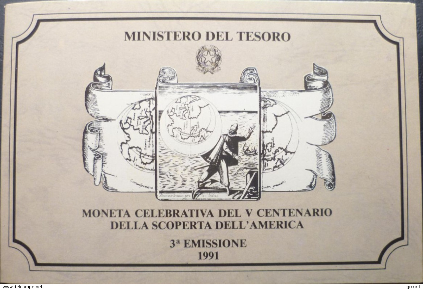 Italia - 500 Lire 1991 - 500° Scoperta Dell'America - 3° Emissione - Gig# 446 - KM# 148 - 500 Lire