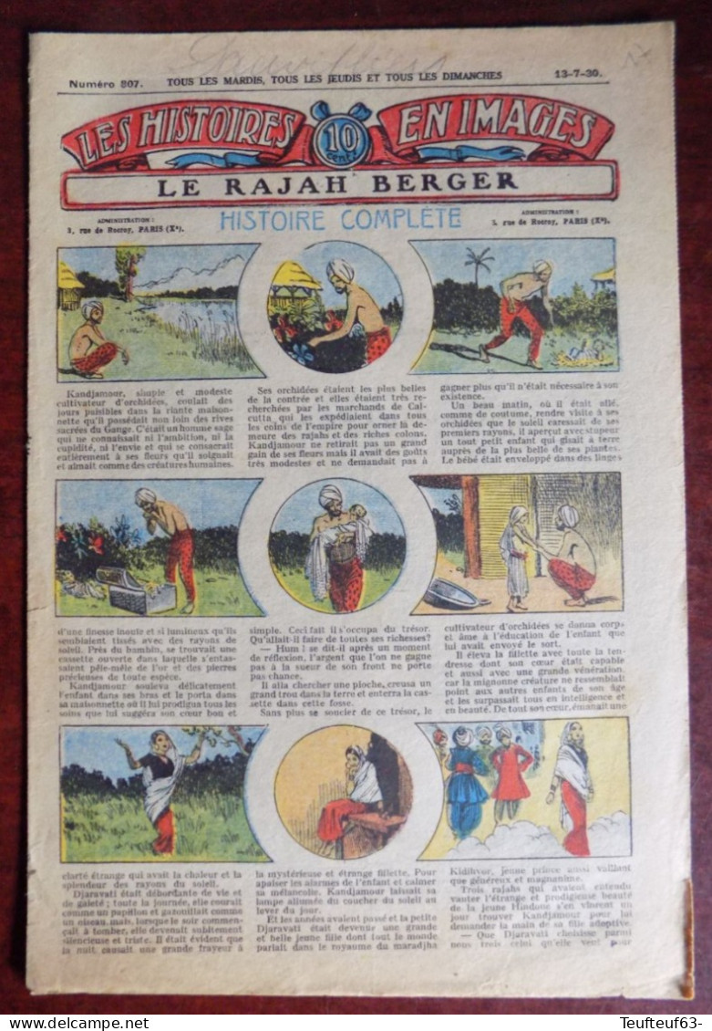 Les Histoires En Images N° 807 " Le Rajah Berger " - Véran - Autres & Non Classés