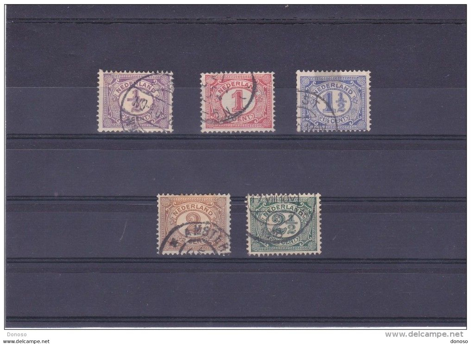 PAYS BAS 1899 Yvert 65-69 Oblitéré, Used  Cote : 1.60 Euros - Used Stamps