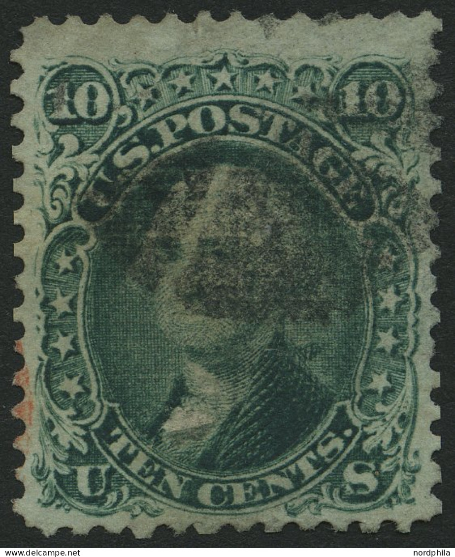 USA 20W O, Scott 96, 1861, 10 C. Washington, Waffeleinpressung Type VI, üblich Gezähnt Pracht, $ 250 - Oblitérés