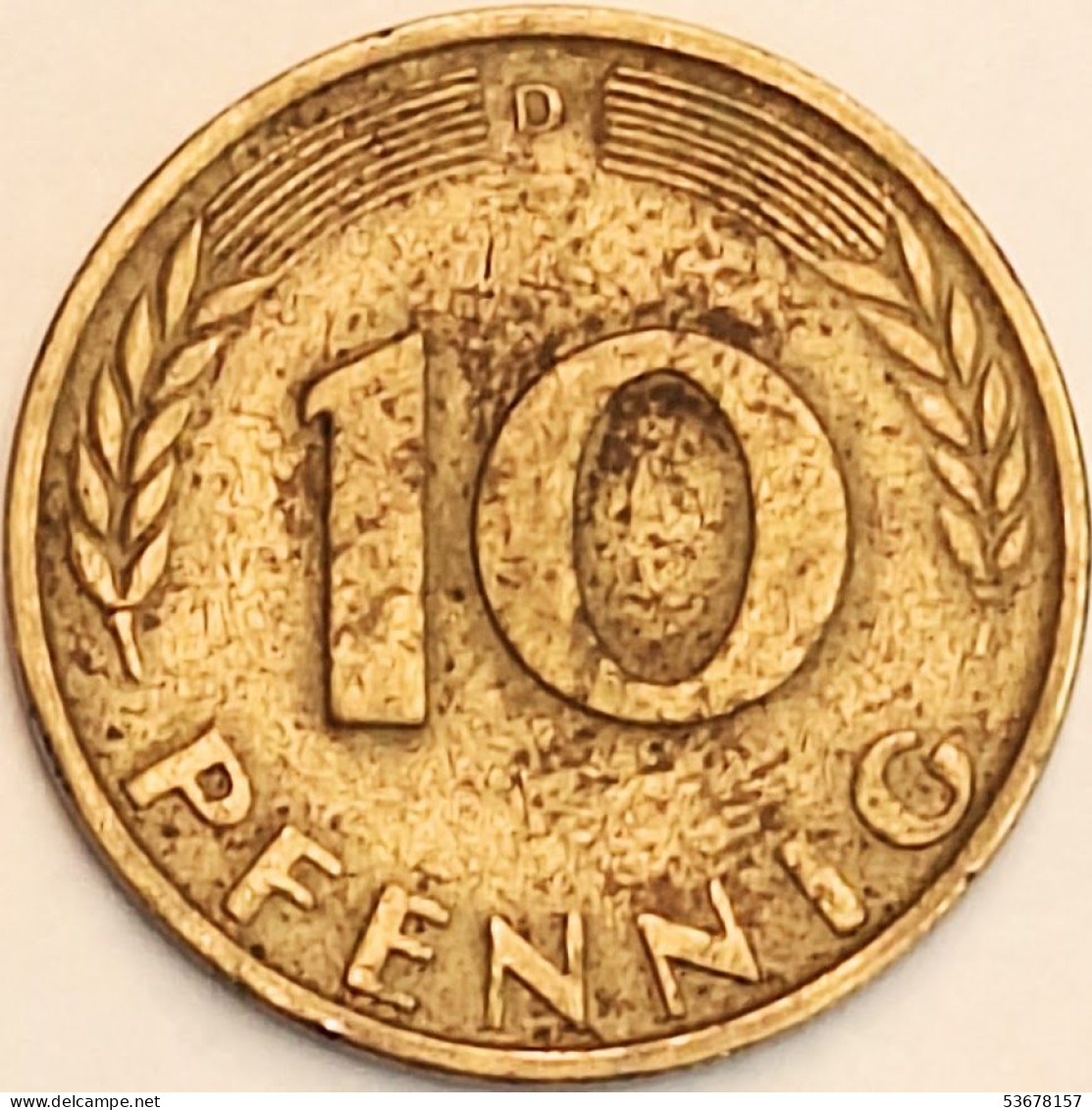 Germany Federal Republic - 10 Pfennig 1966 D, KM# 108 (#4628) - 10 Pfennig