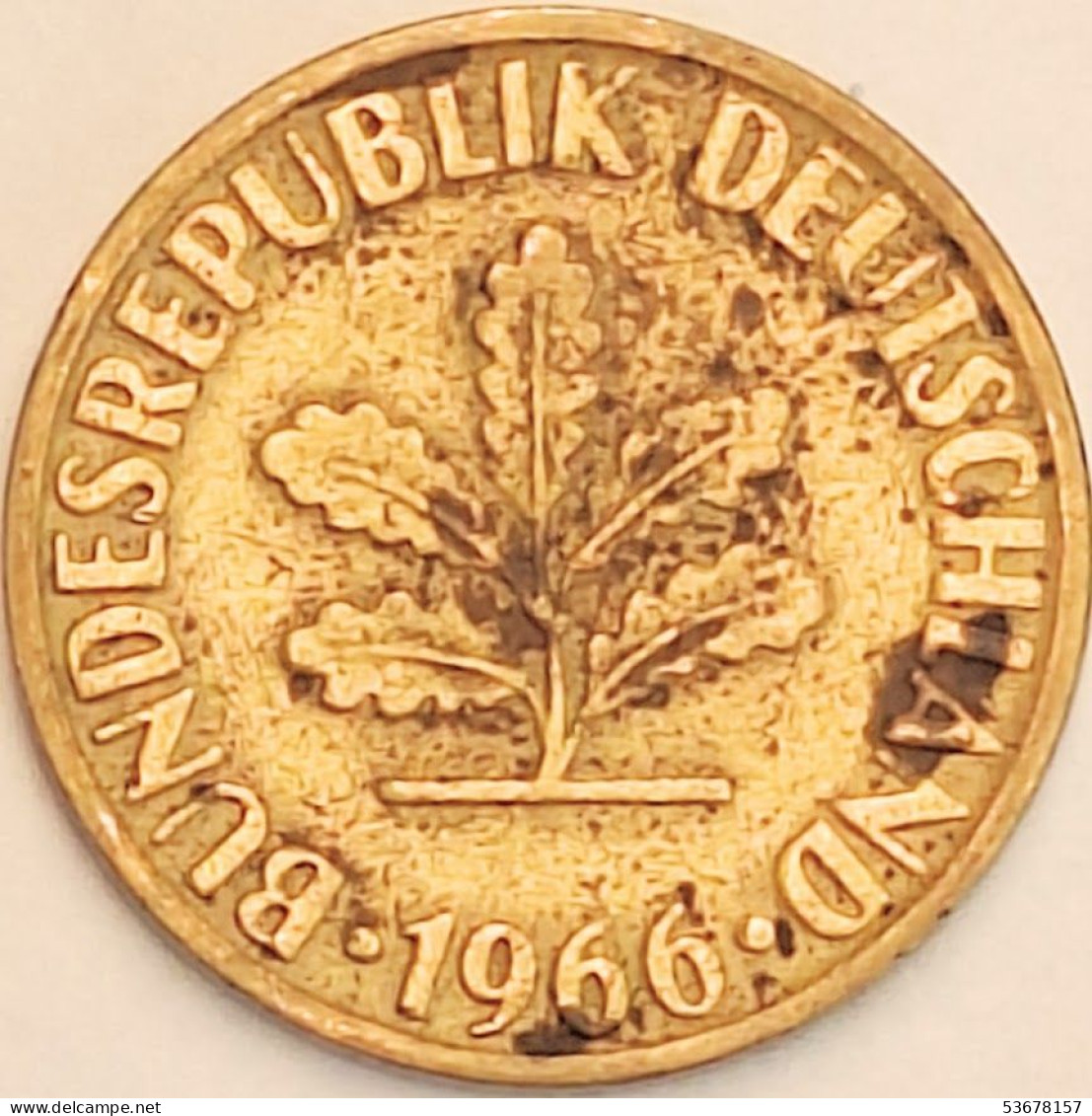 Germany Federal Republic - 10 Pfennig 1966 D, KM# 108 (#4628) - 10 Pfennig