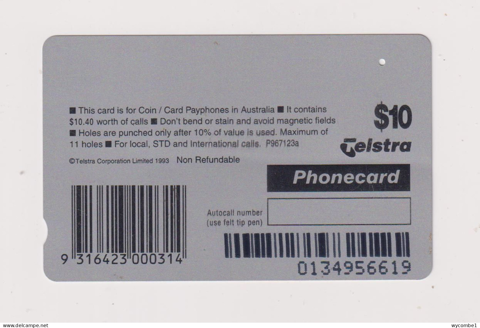 AUSTRALIA  - Blah Blah Blah Magnetic Phonecard - Australia