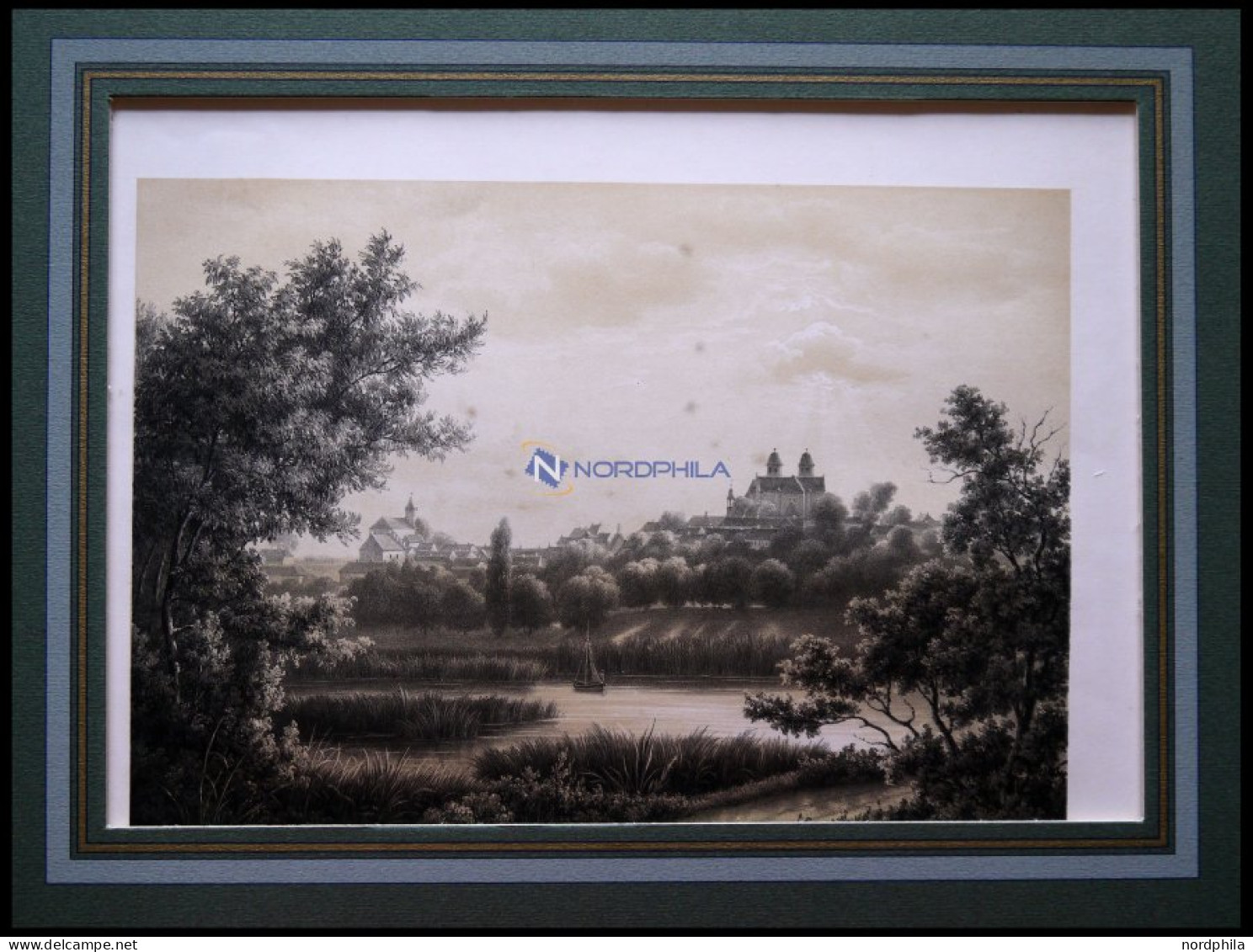 VIBORG, Gesamtansicht, Getönte Lithographie Von Hellesen/Baerentzen 1856 - Litografia