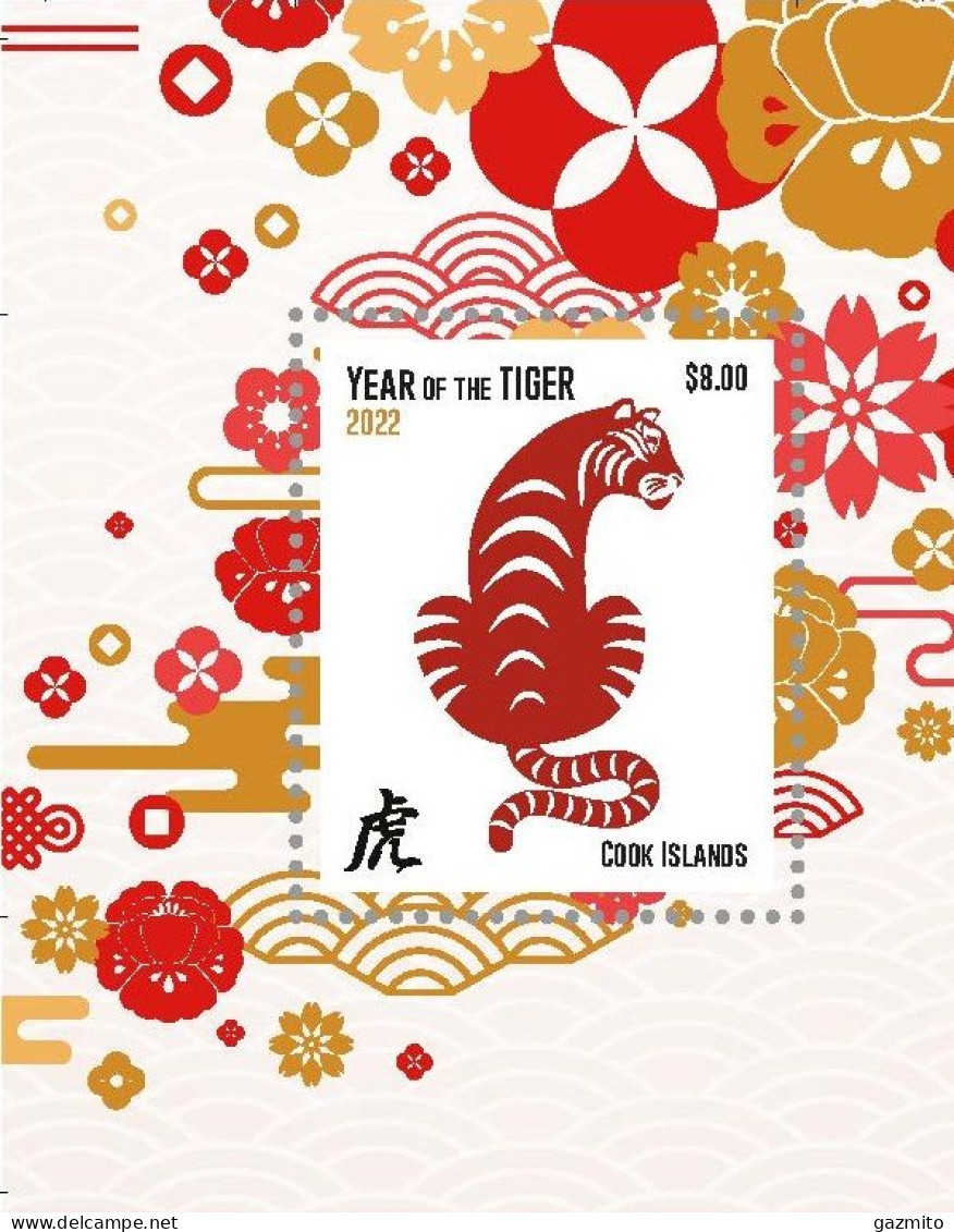 Cook  2022, Year Of The Tiger, BF - Cook Islands