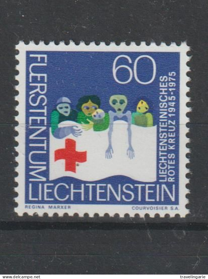 Liechtenstein 1975 Red Cross 50th Anniversary MNH ** - Croix-Rouge