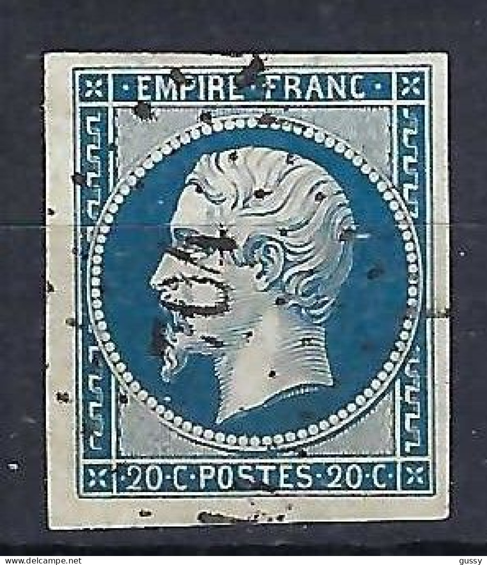 FRANCE Classique, B Obl. PC Des Villes Sur TP Isolés: PC 704 (Chalons-s-Marne,1) Sur Y&T 14Aa - 1853-1860 Napoléon III