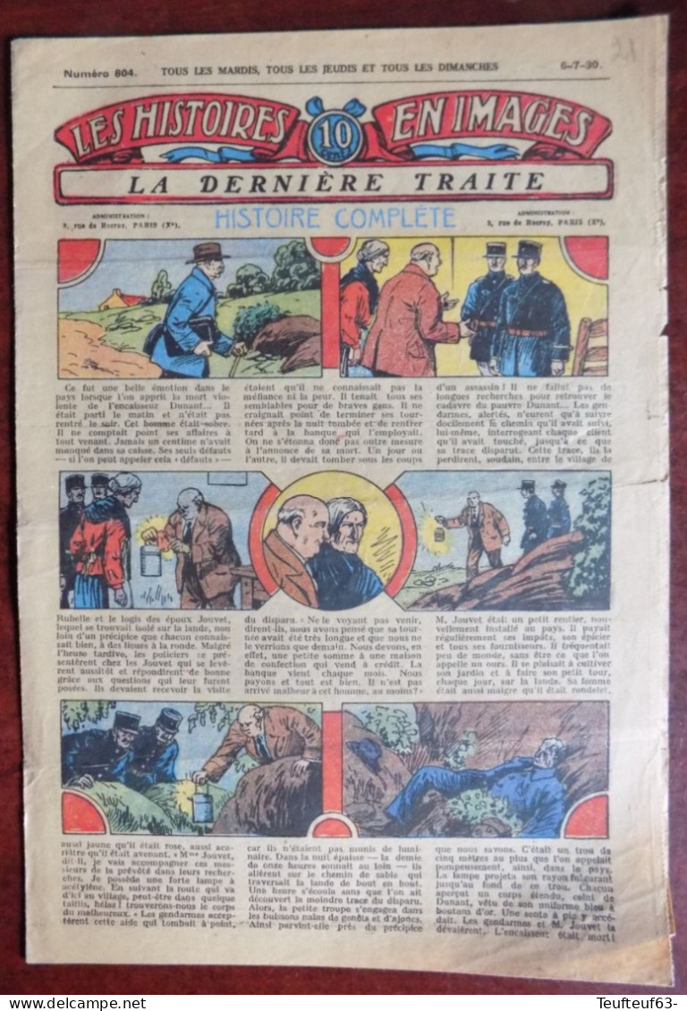 Les Histoires En Images N° 804 " La Dernière Traite " - Steimer - Other & Unclassified