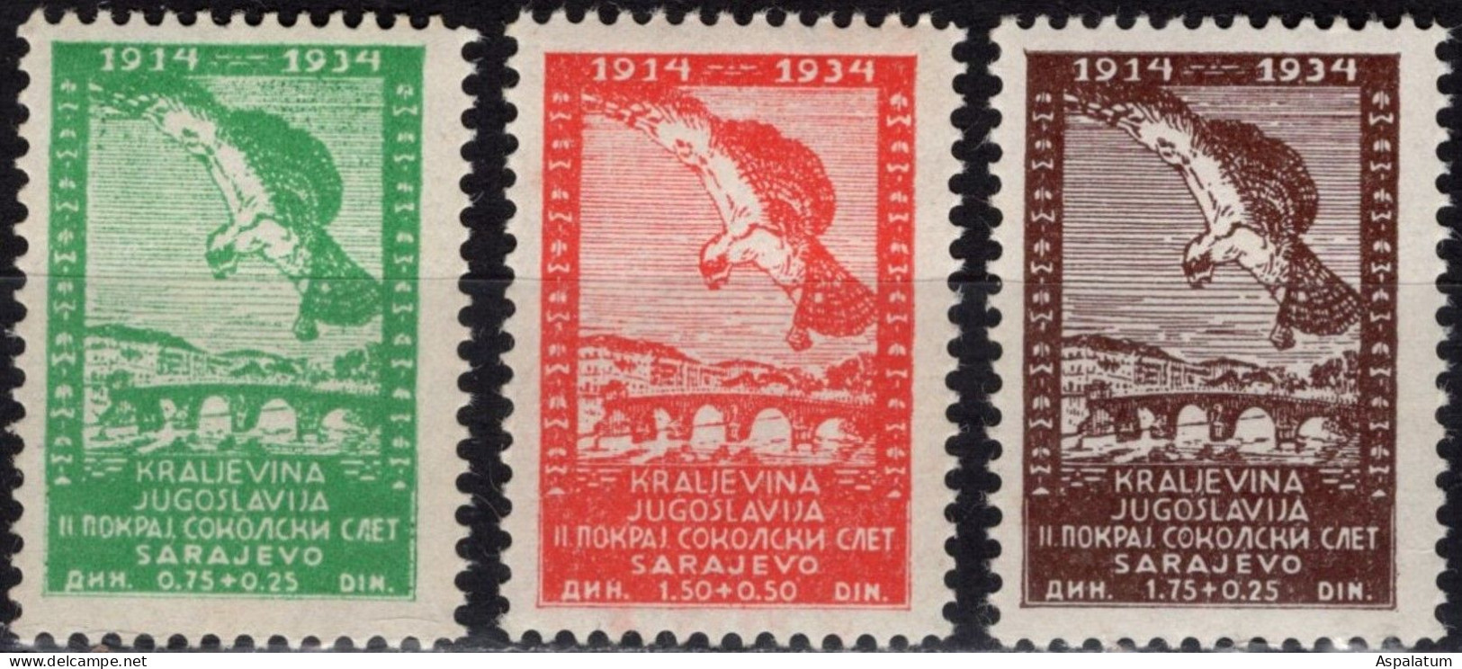 Yugoslavia - Semi-postal / Set Of 3 - Sokol Gymnastics Anniversary - Mi 272~274 - 1934 - Ungebraucht