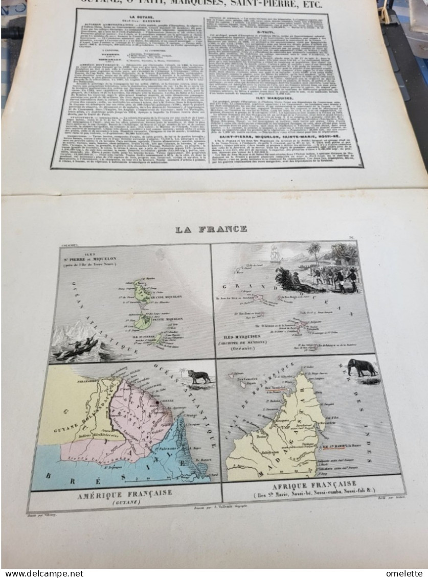GUYANE TAHITI MARQUISES/DIVISION ADMINISTRATIVE/ABREGE HISTORIQUE//STATISTIQUE/VILLES PRINCIPALES/VARIETES - Geographical Maps